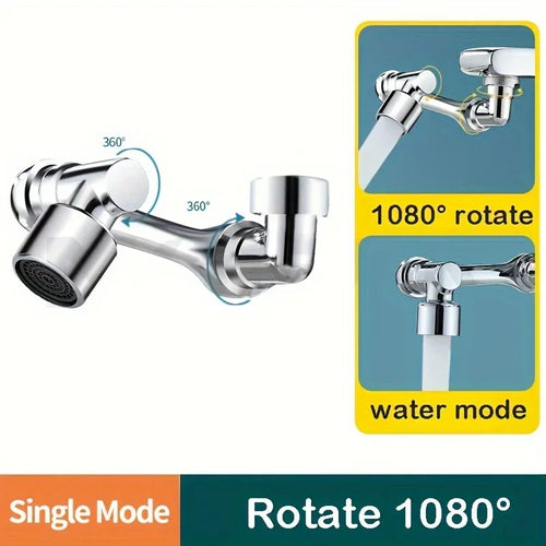 1080° Rotatable Extension Faucet Sprayer Head 2 Spray Modes Universal
