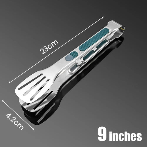 7/9/12inch Stainless Steel Food Clip Non Slip BBQ Tongs Silicone
