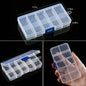 Transparent Plastic Storage Jewelry Box Compartment Adjustable