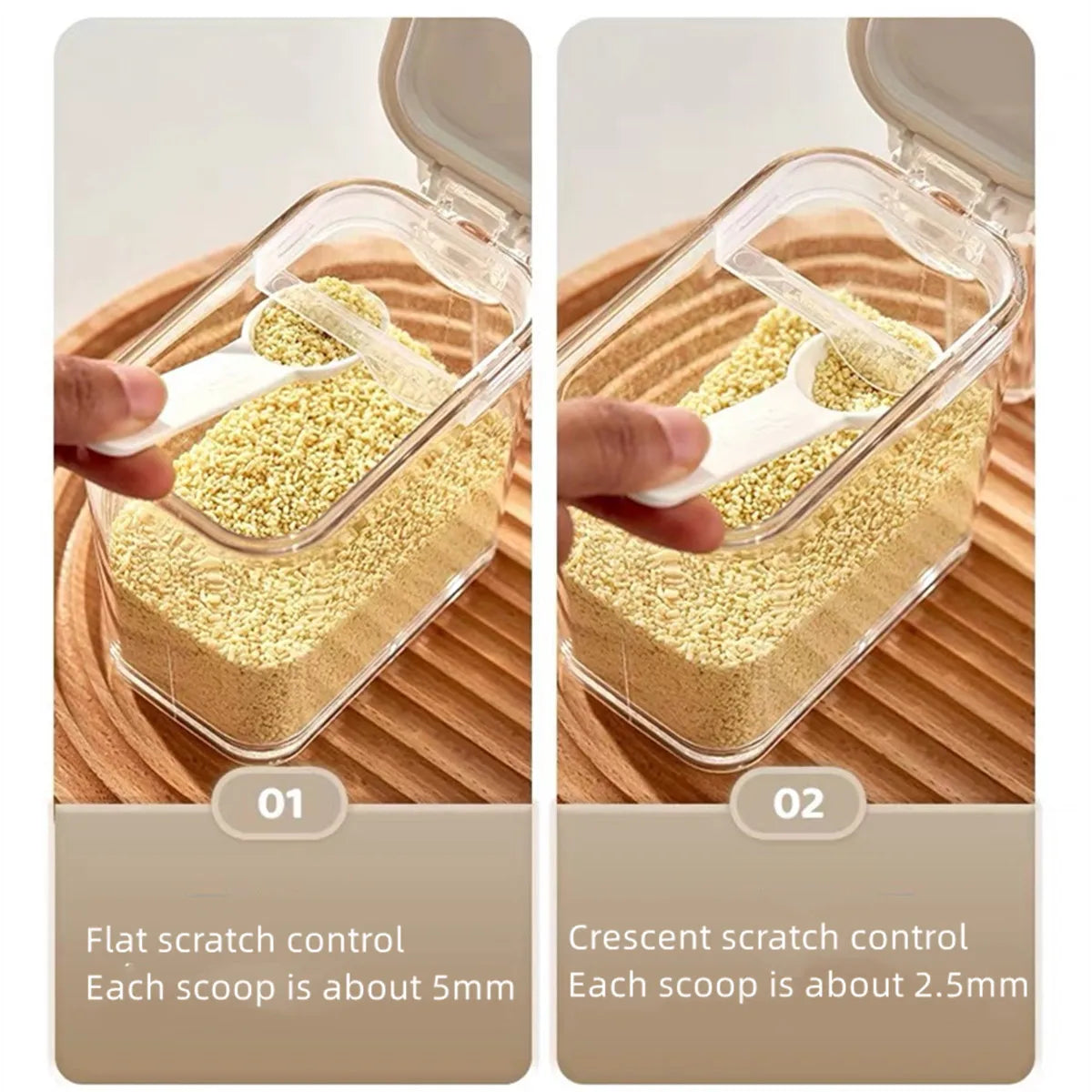 1 Sealed Pop-Top Seasoning Box with Spoon, Household Moisture-Proof