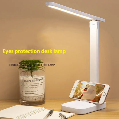 4000mAh Chargeable LED Table Lamp USB Folding Stepless Dimmable Desk