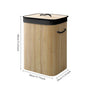 Bamboo Laundry Hamper Foldable Removable Dirty Clothes Basket Large