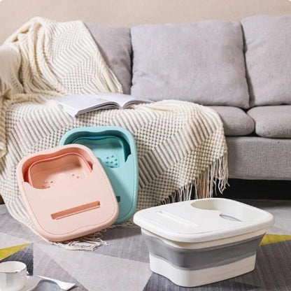 Foldable Footbath Massage Bucket Soaking Bucket Folding Basin Spa Foot