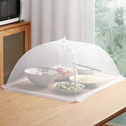1pc White Square Folding Food Cover Outdoor and Indoor Dust-proof