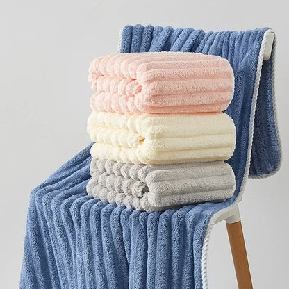 Coral fleece towel, large bath towel, thickened face towel, household