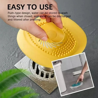 Bathroom Floor Drain Cover Press-type Washbasin Drain Hair Catcher