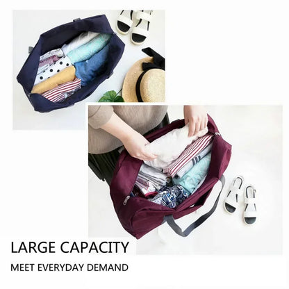 New Portable Nylon Folding Travel Bags Large Capacity Luggage