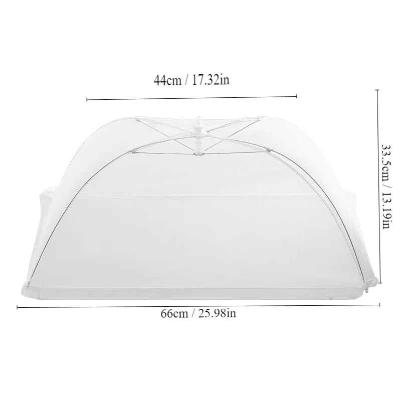 1pc White Square Folding Food Cover Outdoor and Indoor Dust-proof