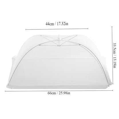 1pc White Square Folding Food Cover Outdoor and Indoor Dust-proof