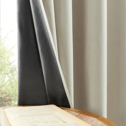 1pc Elegant Single Layer 100% Blackout Curtains With Top Ring Hole