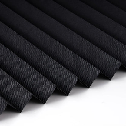 2pcs Self-adhesive Pleated Blackout Blinds Non-woven Folding Curtains