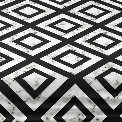 1 piece of black and white back patterned frosted bedsheet, bedroom