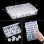 Transparent Plastic Storage Jewelry Box Compartment Adjustable