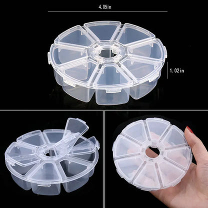 Transparent Plastic Storage Jewelry Box Compartment Adjustable