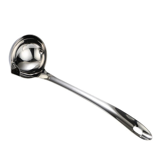 Stainless Steel Soup Fat Oil Separator Ladles Skimmer Spoon Soup