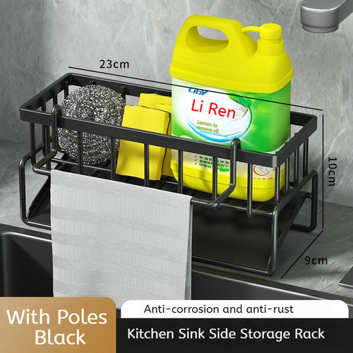 Multi-purpose Plastic Sponge Rack with Detachable Hangers-great for