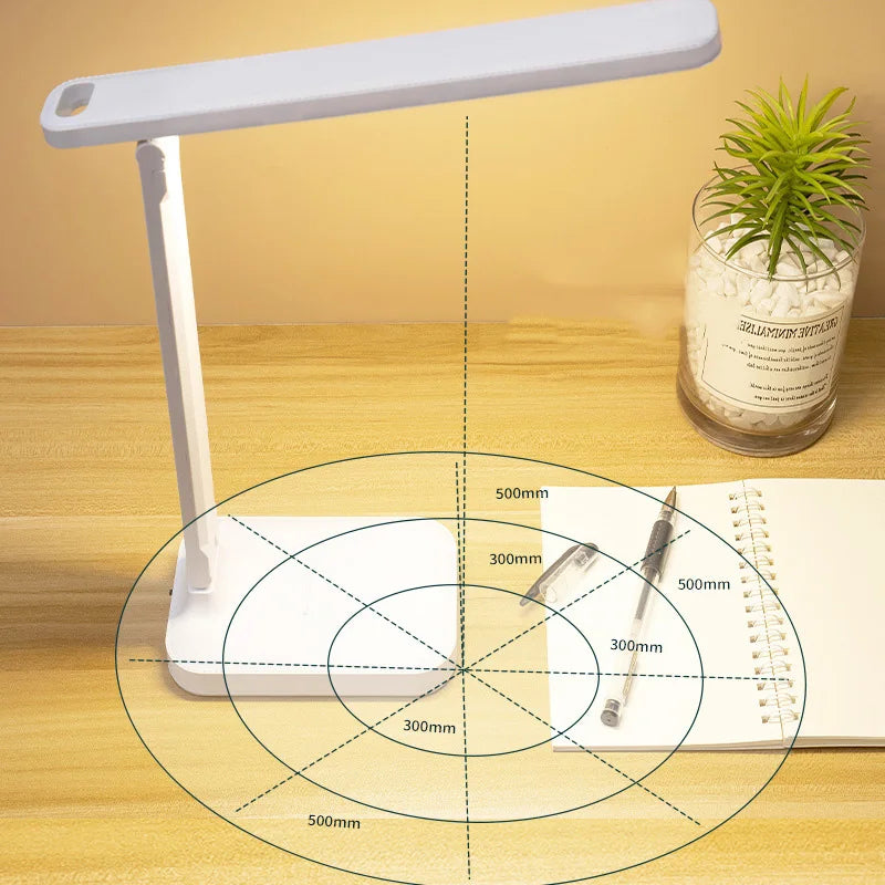 4000mAh Chargeable LED Table Lamp USB Folding Stepless Dimmable Desk