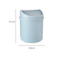 Mini Desktop Bin Small Trash Can Tube with Cover Bedroom Trash Can