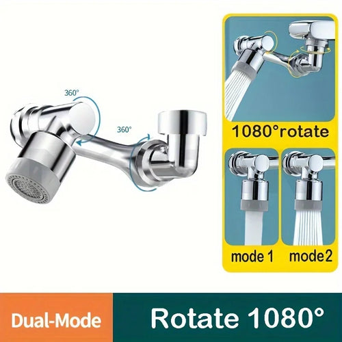 1080° Rotatable Extension Faucet Sprayer Head 2 Spray Modes Universal