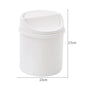 Mini Desktop Bin Small Trash Can Tube with Cover Bedroom Trash Can