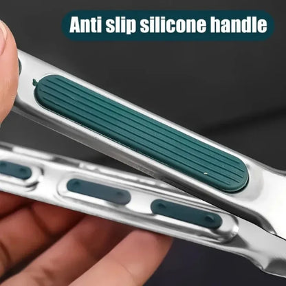 7/9/12inch Stainless Steel Food Clip Non Slip BBQ Tongs Silicone