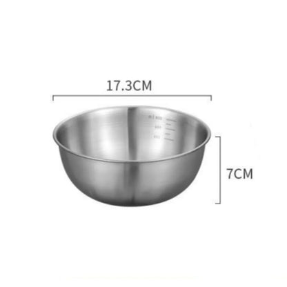 1-3 Stainless Steel Bowl Set with Scale for Cooking Baking Food