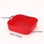 Square Air Fryer Silicone Tray Oven Baking Tray Pizza Fried Chicken
