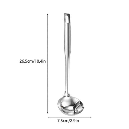 Stainless Steel Soup Fat Oil Separator Ladles Skimmer Spoon Soup