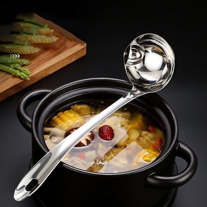 Stainless Steel Soup Fat Oil Separator Ladles Skimmer Spoon Soup