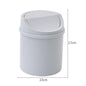 Mini Desktop Bin Small Trash Can Tube with Cover Bedroom Trash Can