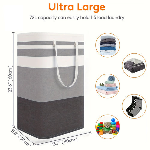 75L Large Laundry bags Baskets with Handles Durable Dirty Clothes