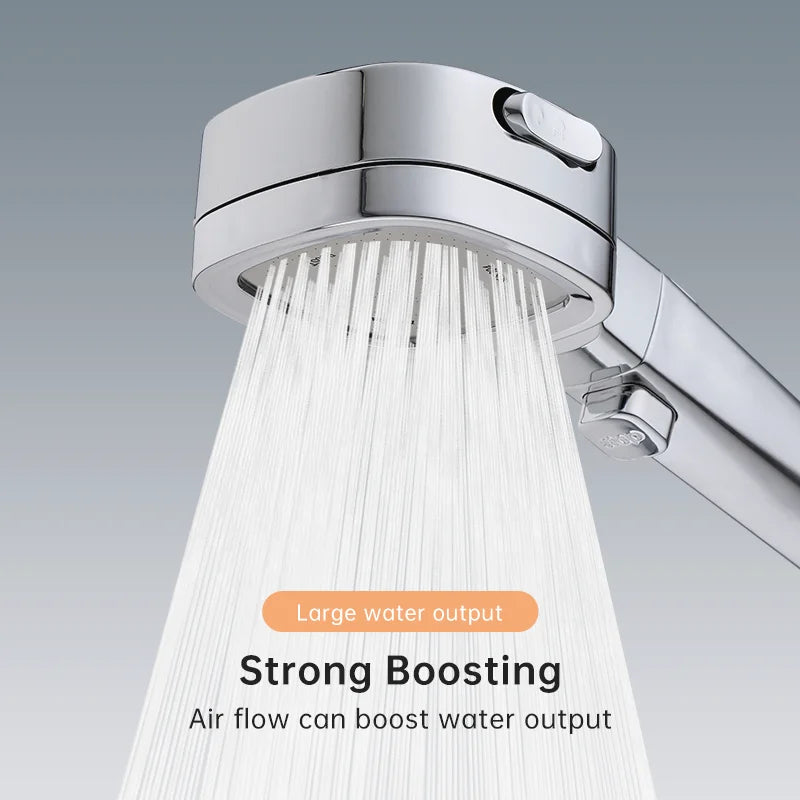 Musurjoy Bathroom Booster Shower Head, 3 Mode Adjustable Spray.