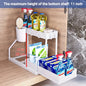 2-Tier Sliding Under Sink Organizer Multifunctional Space-Saving