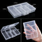 Transparent Plastic Storage Jewelry Box Compartment Adjustable