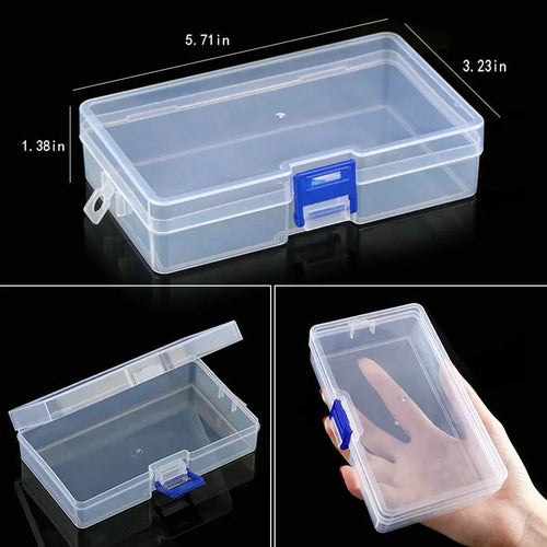 Transparent Plastic Storage Jewelry Box Compartment Adjustable