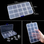 Transparent Plastic Storage Jewelry Box Compartment Adjustable