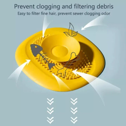 Bathroom Floor Drain Cover Press-type Washbasin Drain Hair Catcher