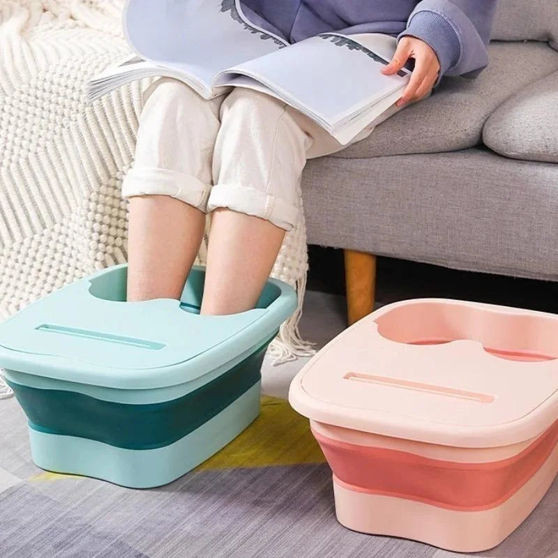 Foldable Footbath Massage Bucket Soaking Bucket Folding Basin Spa Foot