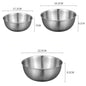 1-3 Stainless Steel Bowl Set with Scale for Cooking Baking Food
