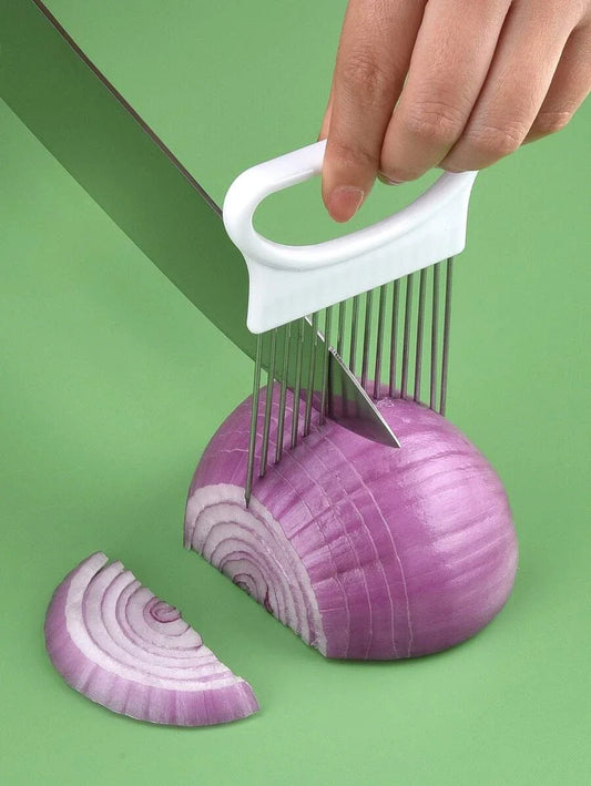 Effortlessly Slice Onions with this 1pc Colorful Onion Slicer Kitchen