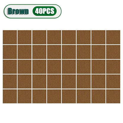 50PCS Self-adhesive Carpet Square 30x30cm Peel Stick Removable Sticker