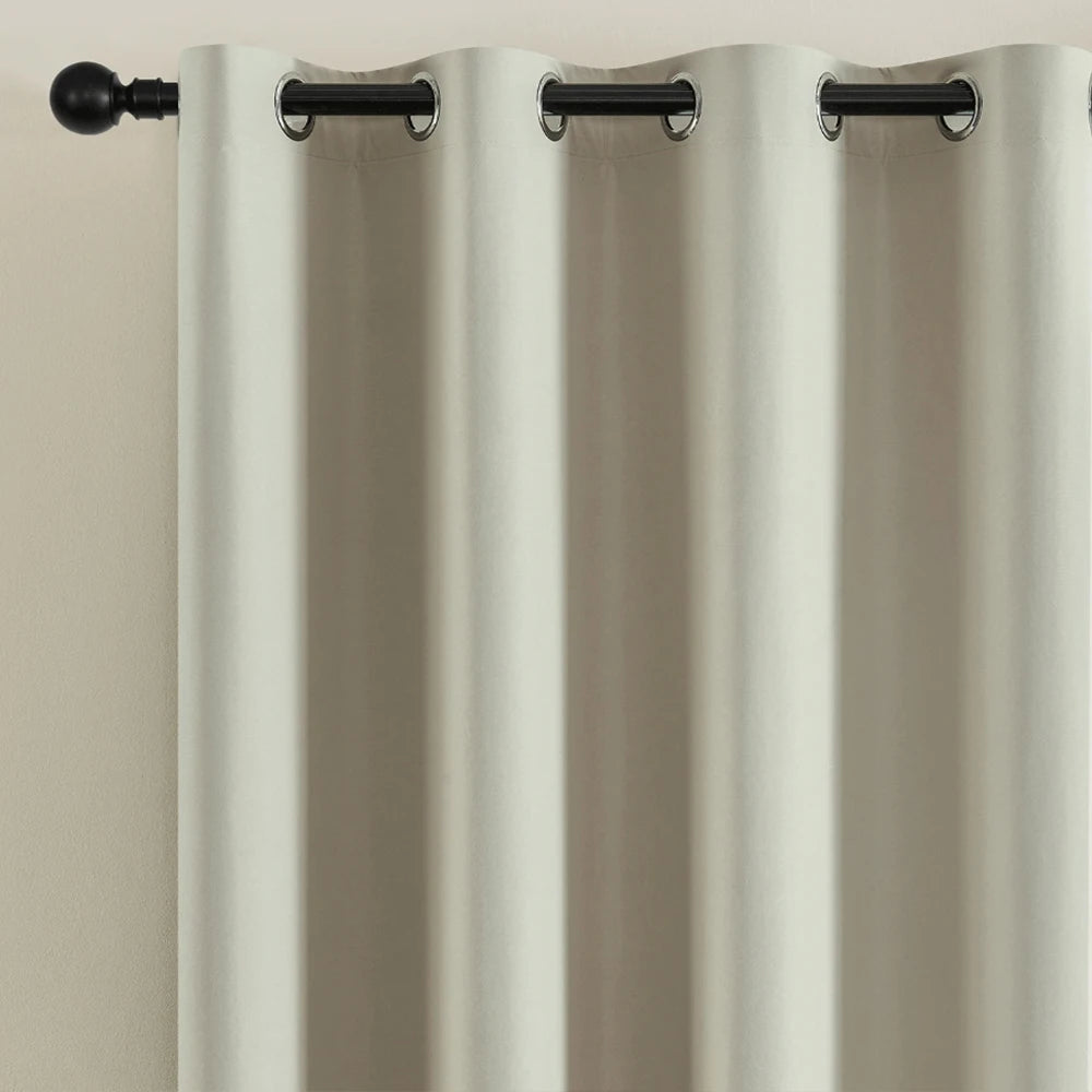 1pc Elegant Single Layer 100% Blackout Curtains With Top Ring Hole