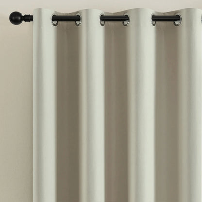 1pc Elegant Single Layer 100% Blackout Curtains With Top Ring Hole