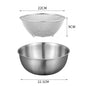 1-3 Stainless Steel Bowl Set with Scale for Cooking Baking Food