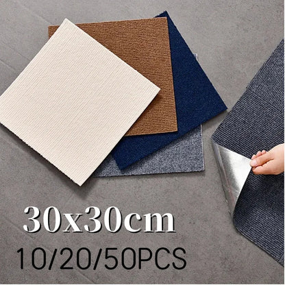 50PCS Self-adhesive Carpet Square 30x30cm Peel Stick Removable Sticker