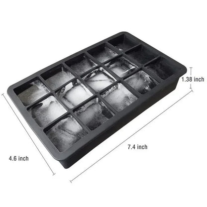 New 15 Grid Silicone Ice Cube Mold Big Tray Mold Ice Cube Maker