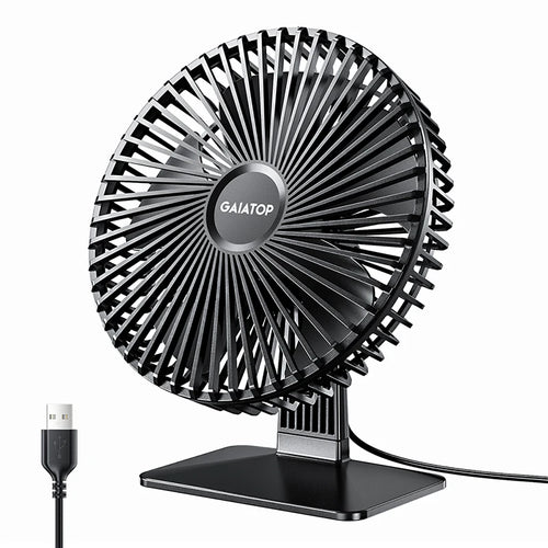 GAIATOP Desk Fan Portable USB Fan 90° Adjustable Cooling Fan Mute 4