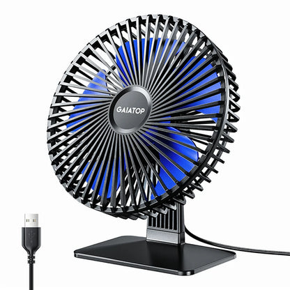 GAIATOP Desk Fan Portable USB Fan 90° Adjustable Cooling Fan Mute 4