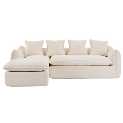 LuneluX_Home – Oversized 3-Seater L-Shape Sofa with Chaise